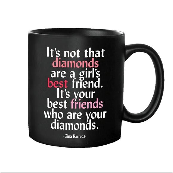 14 oz ceramic mug It's not that diamonds are girls best friend. It's your bf NEW - Picture 1 of 2